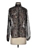 Etcetera 100% Polyester Paisley Gray Long Sleeve Blouse Size 2 - photo 1