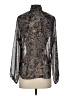 Etcetera 100% Polyester Paisley Gray Long Sleeve Blouse Size 2 - photo 2