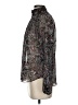 Etcetera 100% Polyester Paisley Gray Long Sleeve Blouse Size 2 - photo 5