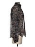 Etcetera 100% Polyester Paisley Gray Long Sleeve Blouse Size 2 - photo 4