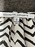 Collective Concepts 100% Polyester Chevron-herringbone White Silver Short Sleeve Blouse Size S - photo 7