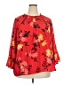 Old Navy 100% Polyester Red 3/4 Sleeve Blouse Size XXL - photo 1