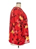 Old Navy 100% Polyester Red 3/4 Sleeve Blouse Size XXL - photo 4