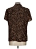 212 Collection Animal Print Brown Short Sleeve Blouse Size L - photo 2