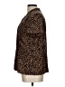 212 Collection Animal Print Brown Short Sleeve Blouse Size L - photo 5