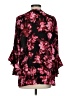 Investments 100% Polyester Black 3/4 Sleeve Blouse Size S - photo 2