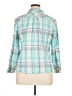 Talbots 100% Cotton Plaid Teal Long Sleeve Button-Down Shirt Size XL (petite) - photo 2