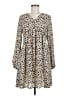 Assorted Brands 100% Polyester Animal Print Ivory Casual Dress Size M (estimated) - photo 1