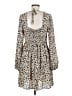 Assorted Brands 100% Polyester Animal Print Ivory Casual Dress Size M (estimated) - photo 2