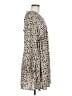Assorted Brands 100% Polyester Animal Print Ivory Casual Dress Size M (estimated) - photo 4
