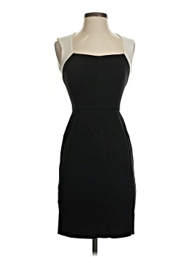 chinese dress ladies BANANA REPUBLIC Black Faux Leather Round Neck Short Sleeve Tunic Dress   Second Wave Couture
