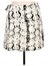 C'isa 100% Polyester Animal Print Ivory Faux Leather Skirt Size L - photo 2