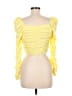 ASOS 100% Polyester Yellow 3/4 Sleeve Blouse Size 6 - photo 2