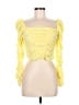 ASOS 100% Polyester Yellow 3/4 Sleeve Blouse Size 6 - photo 1