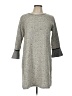 THML 100% Polyester Tweed Gray Casual Dress Size L - photo 1