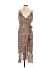 Bardot 100% Polyester Animal Print Brown Cocktail Dress Size M - photo 1