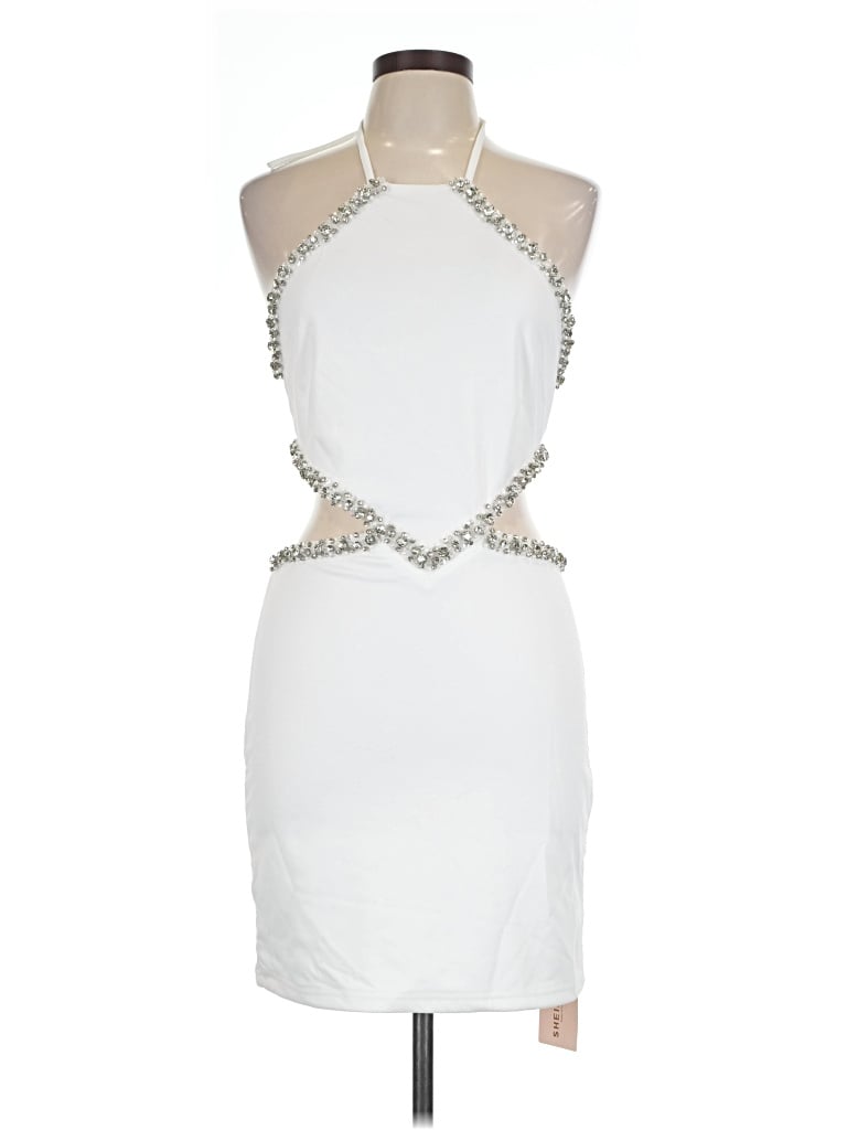 Pre-owned Shein Cocktail Dress In White