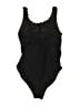 Assorted Brands Solid Black One Piece Swimsuit Size L - photo 2
