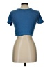 Hey Babe Blue Short Sleeve Top Size L - photo 2