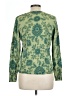 Neiman Marcus Paisley Green Silk Pullover Sweater Size L - photo 2