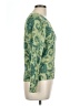 Neiman Marcus Paisley Green Silk Pullover Sweater Size L - photo 4