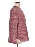 CAbi 100% Polyester Stripes Burgundy Long Sleeve Blouse Size XL - photo 4
