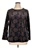 Woman Within 100% Polyester Black Long Sleeve Blouse Size 14 (M) - photo 1