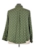 Torrid 100% Polyester Polka Dots Green Long Sleeve Blouse Size 3X Plus (3) - photo 2