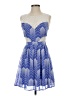 City Triangles 100% Polyester Chevron-herringbone Blue Cocktail Dress Size 5 - photo 1