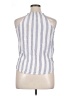 Pink Clover 100% Rayon Silver Sleeveless Blouse Size XL - photo 2