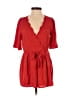 Jun & Ivy Solid Red Romper Size XXS - photo 1