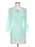 Express 100% Polyester Teal 3/4 Sleeve Blouse Size XS - photo 1