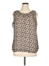 Ann Taylor LOFT Outlet 100% Polyester Gray Sleeveless Blouse Size XL - photo 1