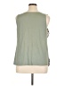 Ann Taylor LOFT Outlet 100% Polyester Gray Sleeveless Blouse Size XL - photo 2