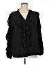 Shein Curve 100% Polyester Black 3/4 Sleeve Blouse Size 16 Plus (2) - photo 1