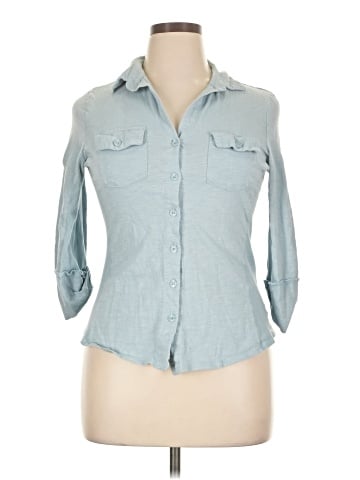 Kenar 3/4 Sleeve Button-Down Shirt (view 1)