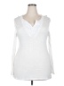 Nine West 100% Rayon White Long Sleeve Top Size XXL - photo 1
