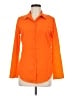 Unbranded Orange Long Sleeve Button-Down Shirt Size M - photo 1