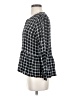Rails Checkered-gingham Black Long Sleeve Blouse Size XS - photo 5