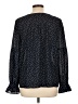 Ann Taylor LOFT 100% Polyester Polka Dots Black Long Sleeve Blouse Size L - photo 2