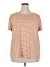 Nine Britton Stripes Tan Short Sleeve T-Shirt Size 2X - photo 1