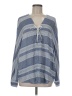 Rails 100% Rayon Blue Long Sleeve Henley Size M - photo 1