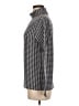 Ann Taylor Houndstooth Blue Gray Long Sleeve Blouse Size M - photo 5