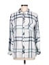 Rails 100% Rayon Plaid Silver Long Sleeve Button-Down Shirt Size M - photo 1