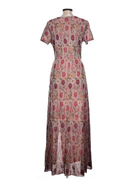 chinese dress ladies Cecilia 100% Cotton Smocked Maxi Dress in Aqua Foliage main image 1