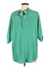 Shein 100% Polyester Green 3/4 Sleeve Blouse Size 6 - photo 2
