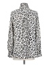 T Tahari 100% Polyester Animal Print Silver Long Sleeve Blouse Size S - photo 2