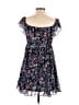 Lulus 100% Polyester Floral Blue Casual Dress Size M - photo 2