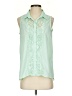 Adiva 100% Polyester Green Sleeveless Blouse Size S - photo 1