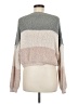 Debut 100% Polyester Color Block Gray Pullover Sweater Size M - photo 2